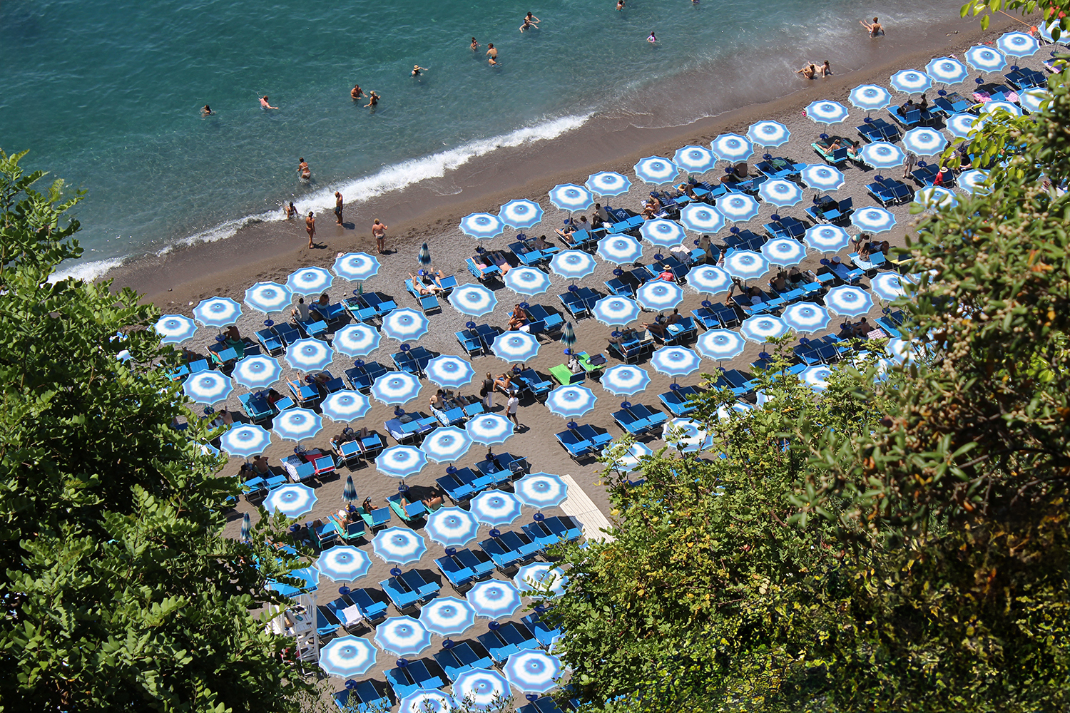 Positano view of the main beach